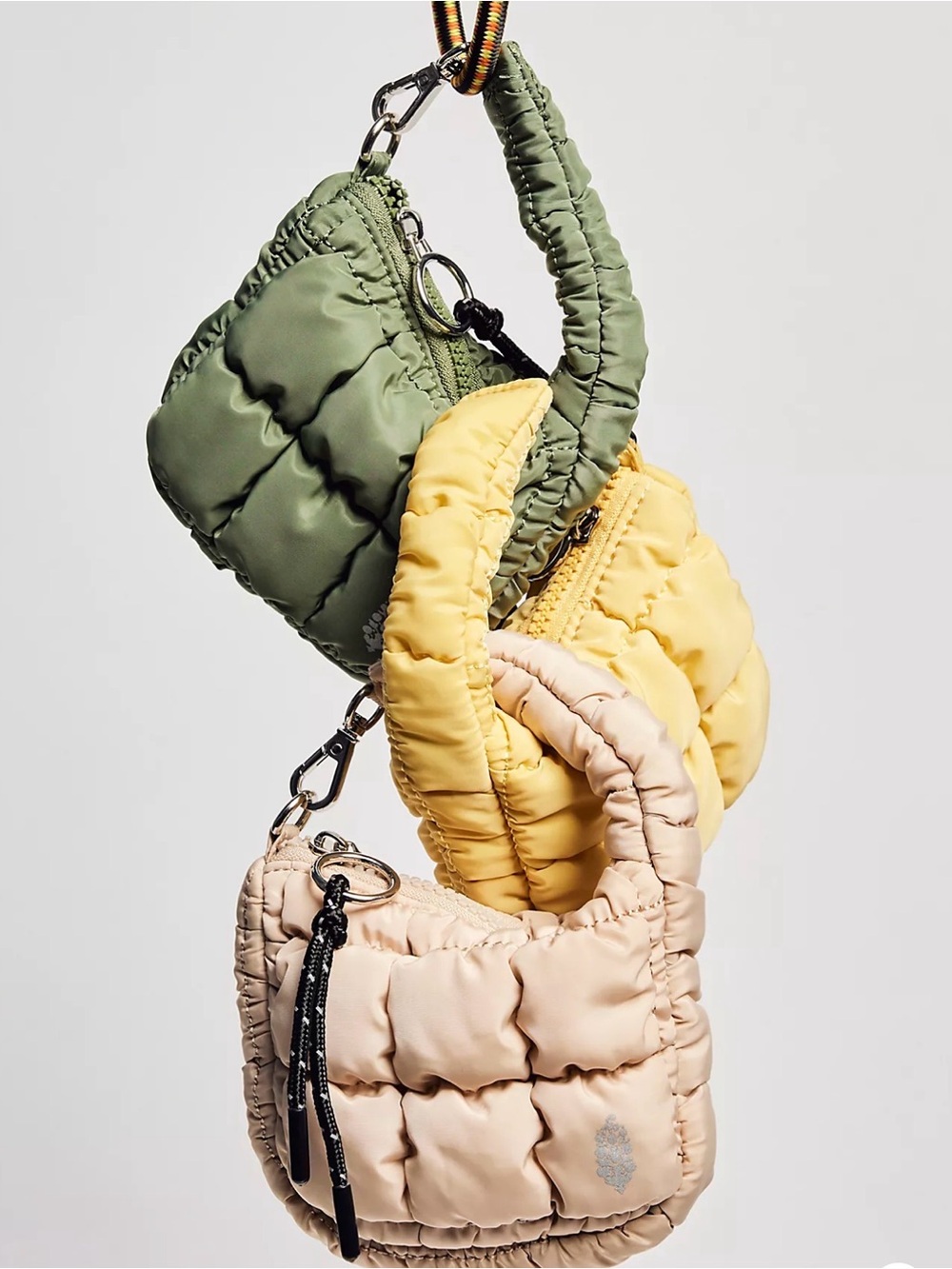 FP Movement Quilted Mini Shoulder Bag in Olive Green